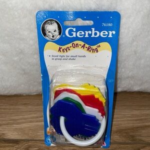Vintage 1998 Gerber Keys-On-A-Ring Baby Toy NOS NEW